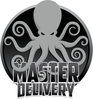 master delivery logo grayscale
